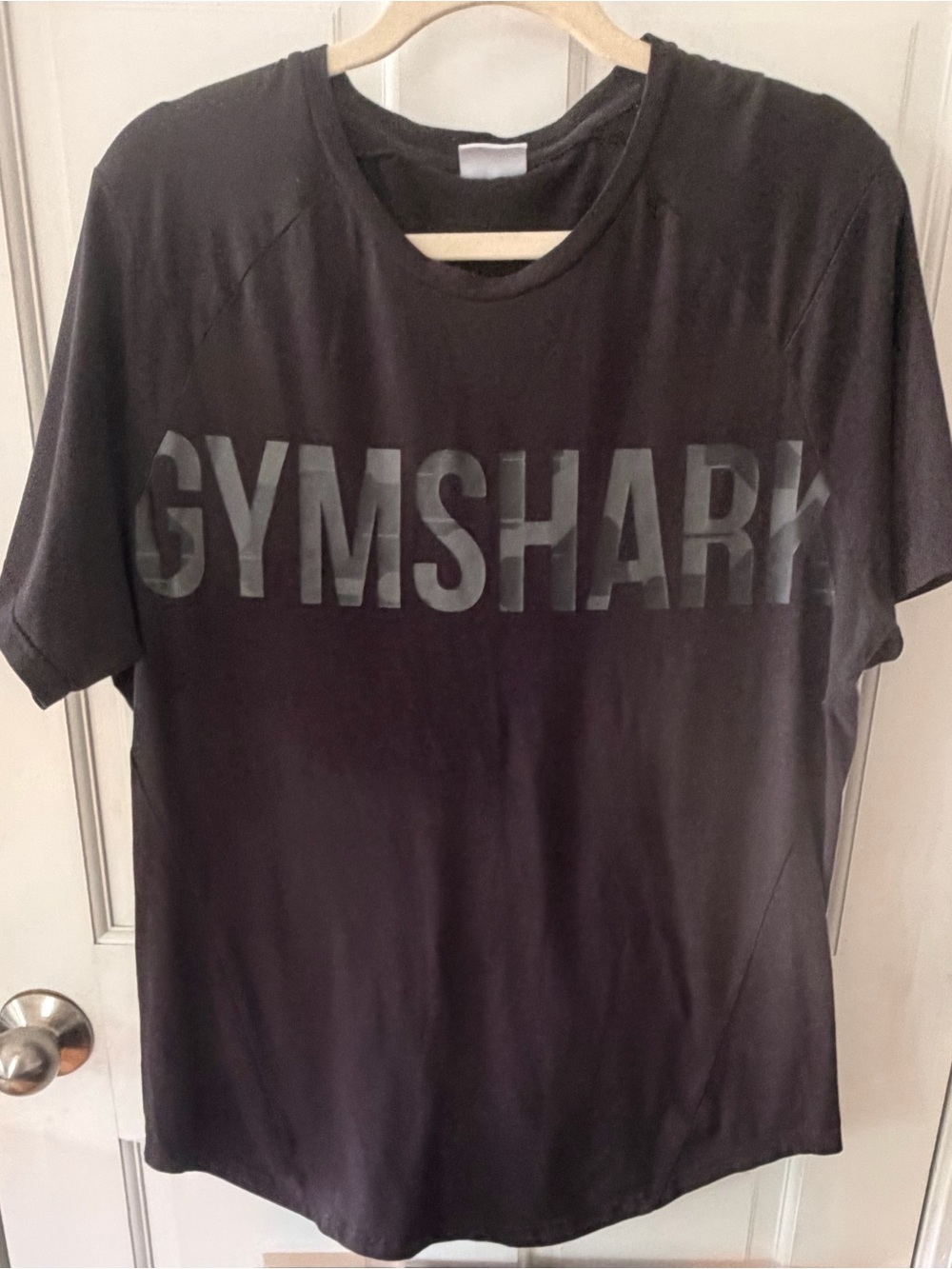 Gymshark Apollo Camo Logo T-Shirt Men’s XL Black Short Sleeve Athletic